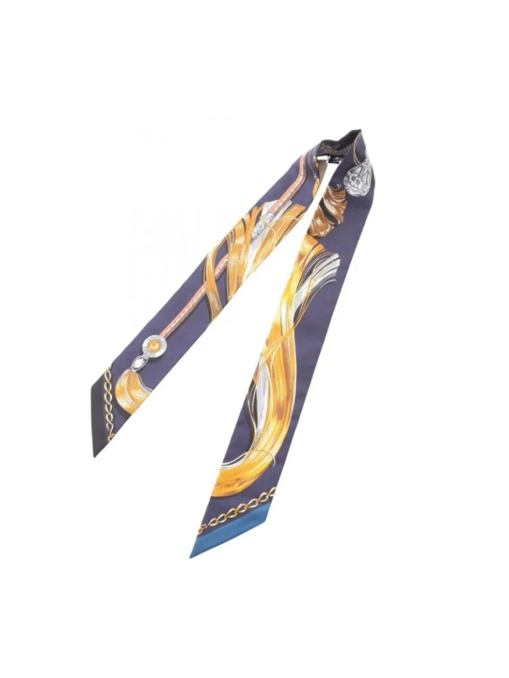 Hermes Scarf Twill Cavalcades Ribbon Silk - Picture 2 of 5